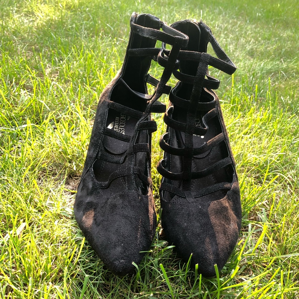 Aerosoles strappy black heels